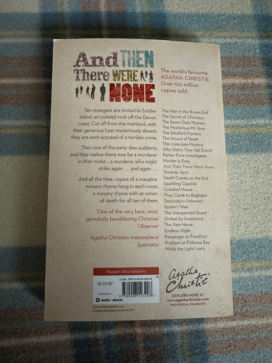 2015 And Then There Were None - Agatha Christie (HarperCollins) - Honeyburn Books (UK)