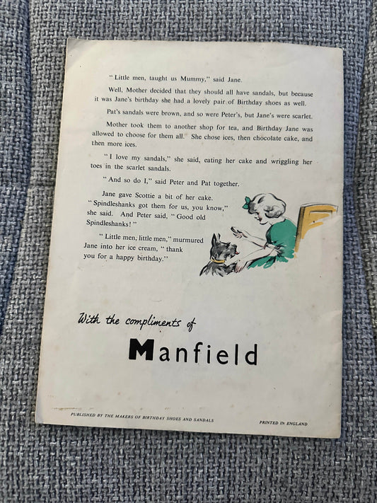 1950’s Peter & Jane’s Birthday Adventure(Manfield Shoes) - Honeyburn Books (UK)
