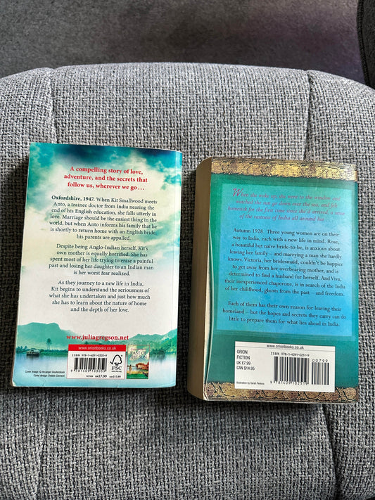 2008/2016 2x East Of The Sun & Monsoon Summer - Julia Gregson(Orion Books) - Honeyburn Books (UK)