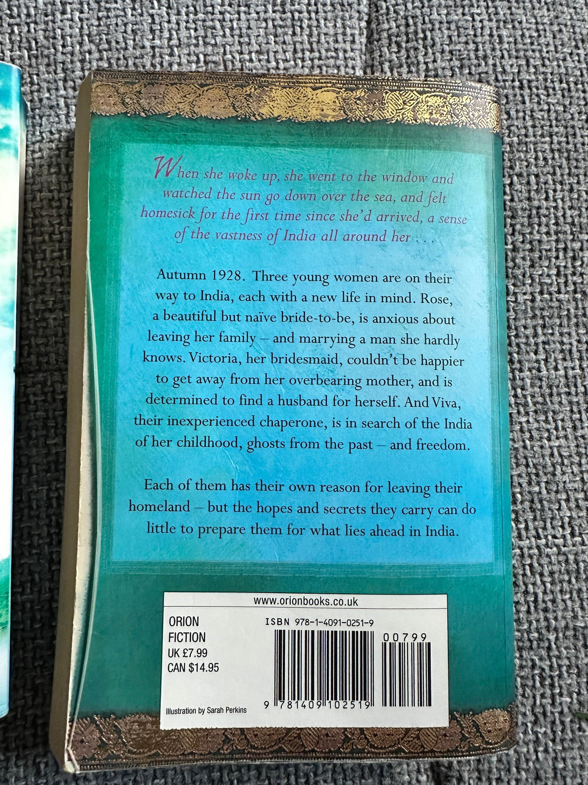 2008/2016 2x East Of The Sun & Monsoon Summer - Julia Gregson(Orion Books) - Honeyburn Books (UK)
