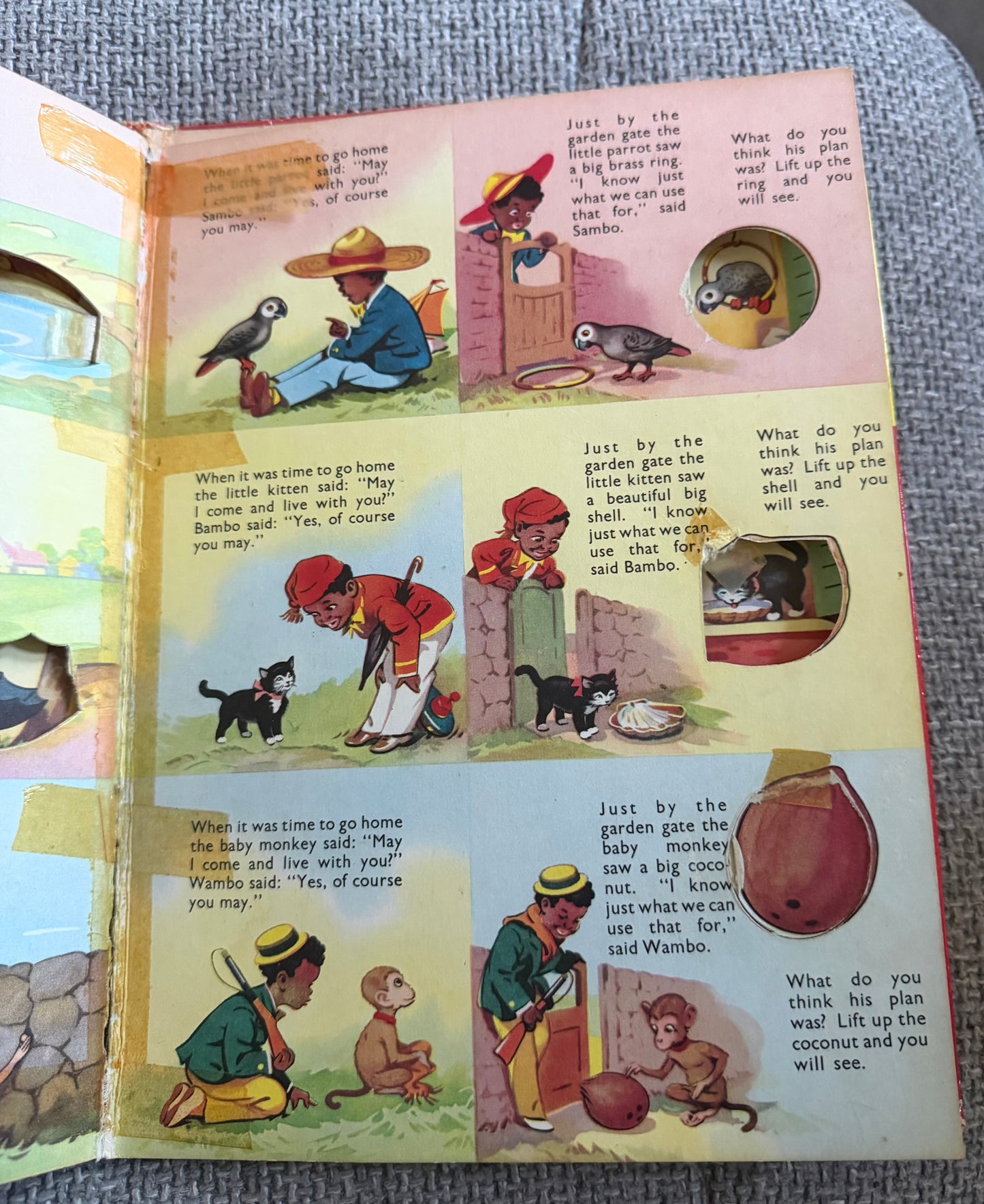 1953 The Three Little Black Boys (A Play With Me Book) Ann Verrent (David White Paper Engineer) Sampson Low