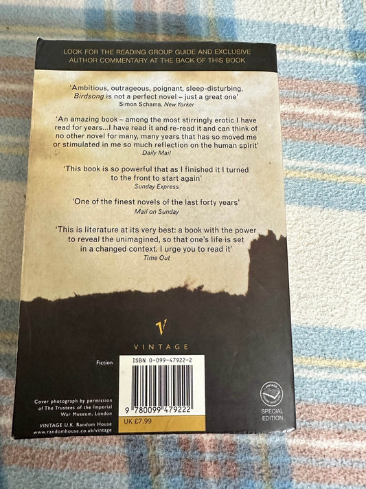 2004 Birdsong - Sebastian Faulks(Special Edition with author commentary)Vintage Publisher - Honeyburn Books (UK)