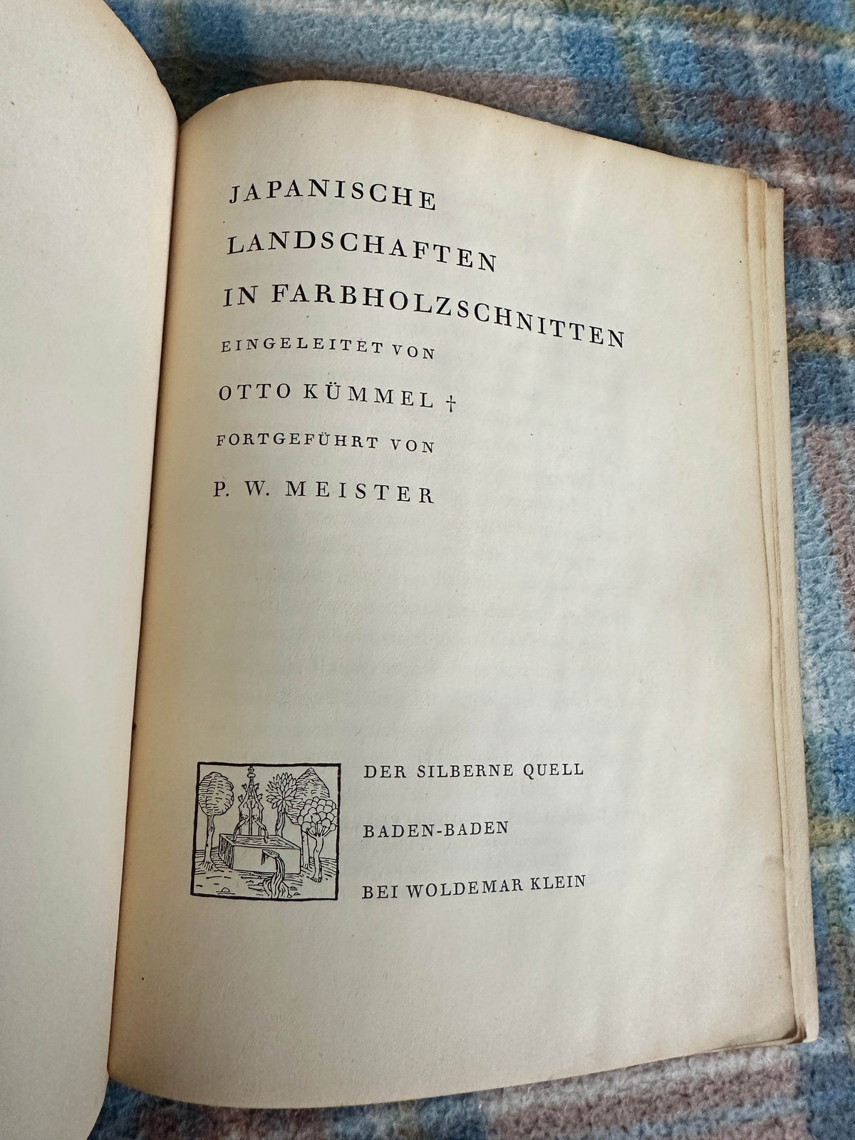 1953 Japanische Landschaften In Farbholzschnitten - Otto Kümmel(Hokusai, Gakutei, Hokuju, Eisen, Hiroshige, Kanazawa(Der Silberne Quell in Baden - Baden Sadly 4 Pictures missing - Honeyburn Books (UK)
