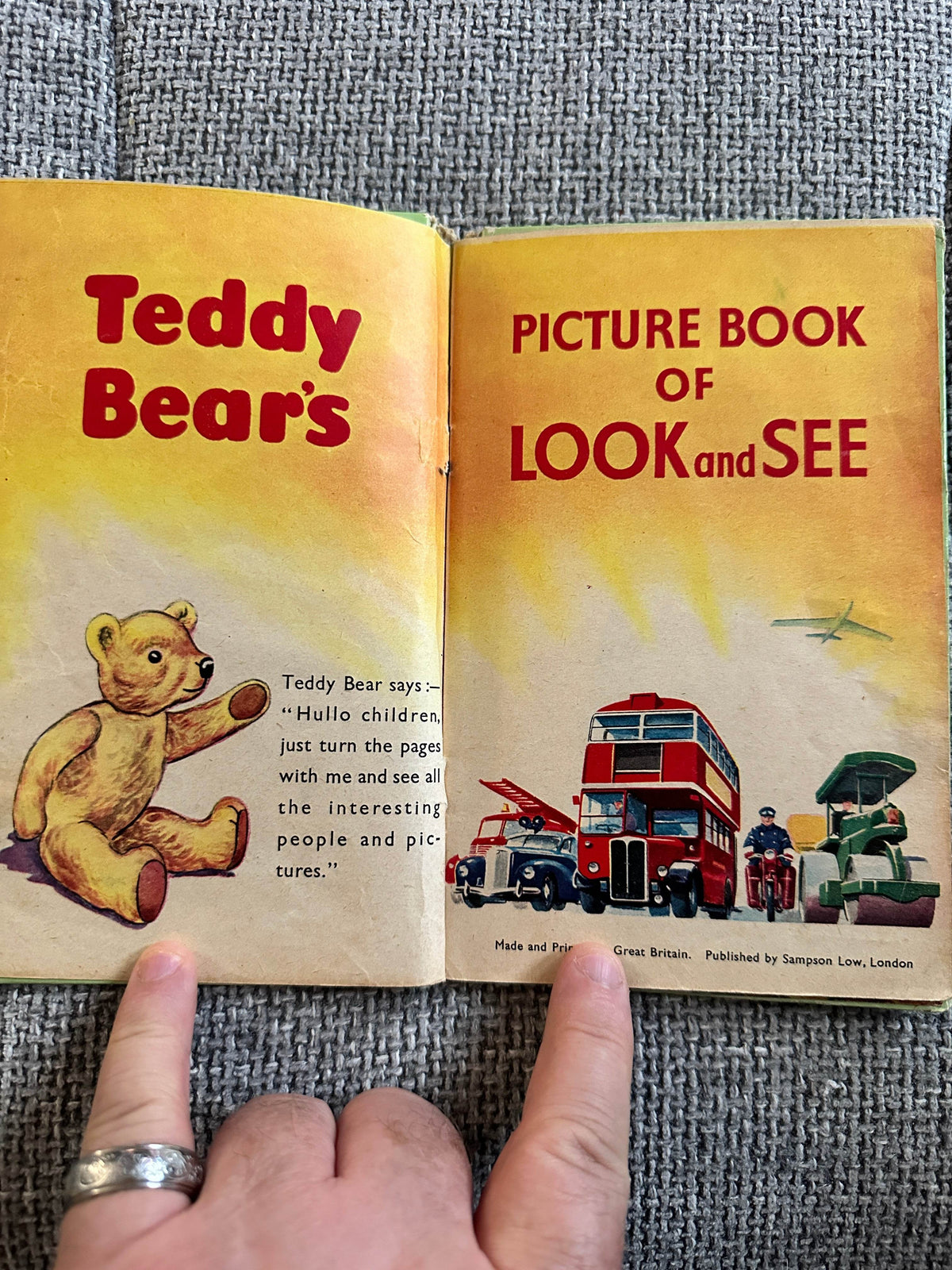1950’s Teddy Bear’s Picture Book Of Look & See(Sampson Low Ltd) - Honeyburn Books (UK)