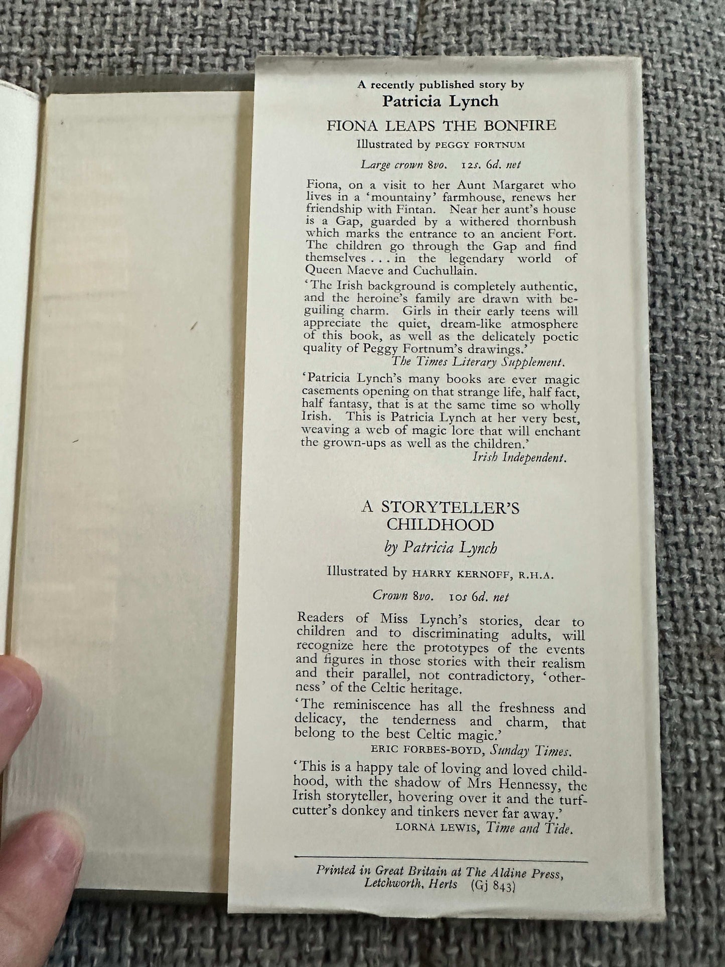 1959 The Grey Goose Of Kilnevin - Patricia Lynch (John Keating Illust) J. M. Dent & Sons Ltd