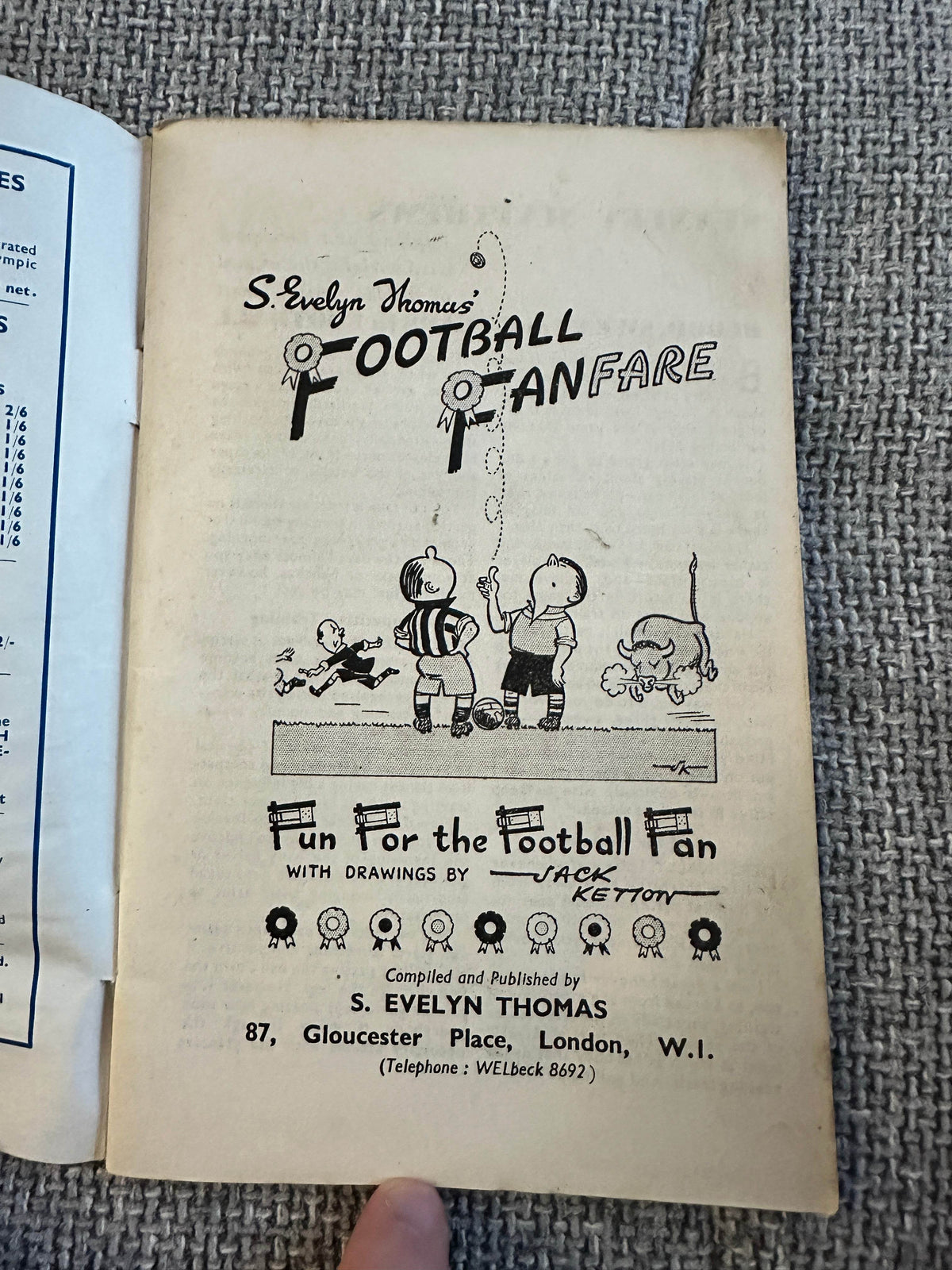 1948 Football Fanfare - S. Evelyn Thomas(Jack Ketton Drawings) - Honeyburn Books (UK)