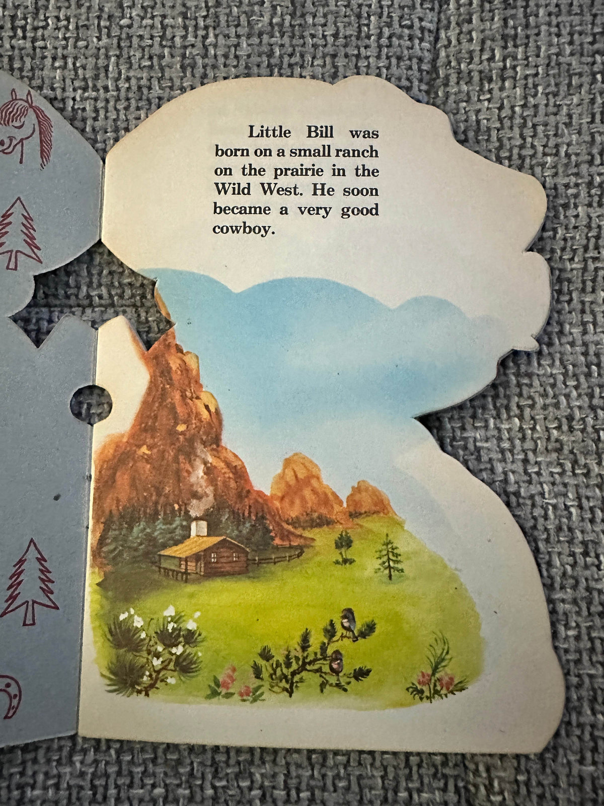 1970’s Buffalo Bill (Children’s Leisure Products Ltd) shaped book - Honeyburn Books (UK)