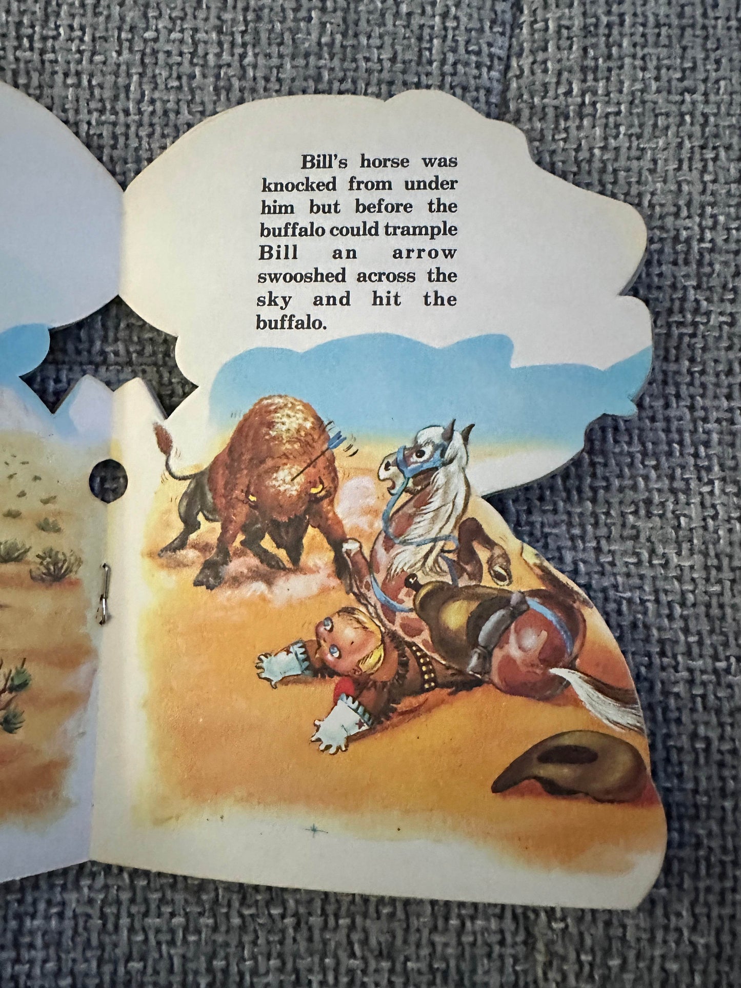 1970’s Buffalo Bill (Children’s Leisure Products Ltd) shaped book - Honeyburn Books (UK)