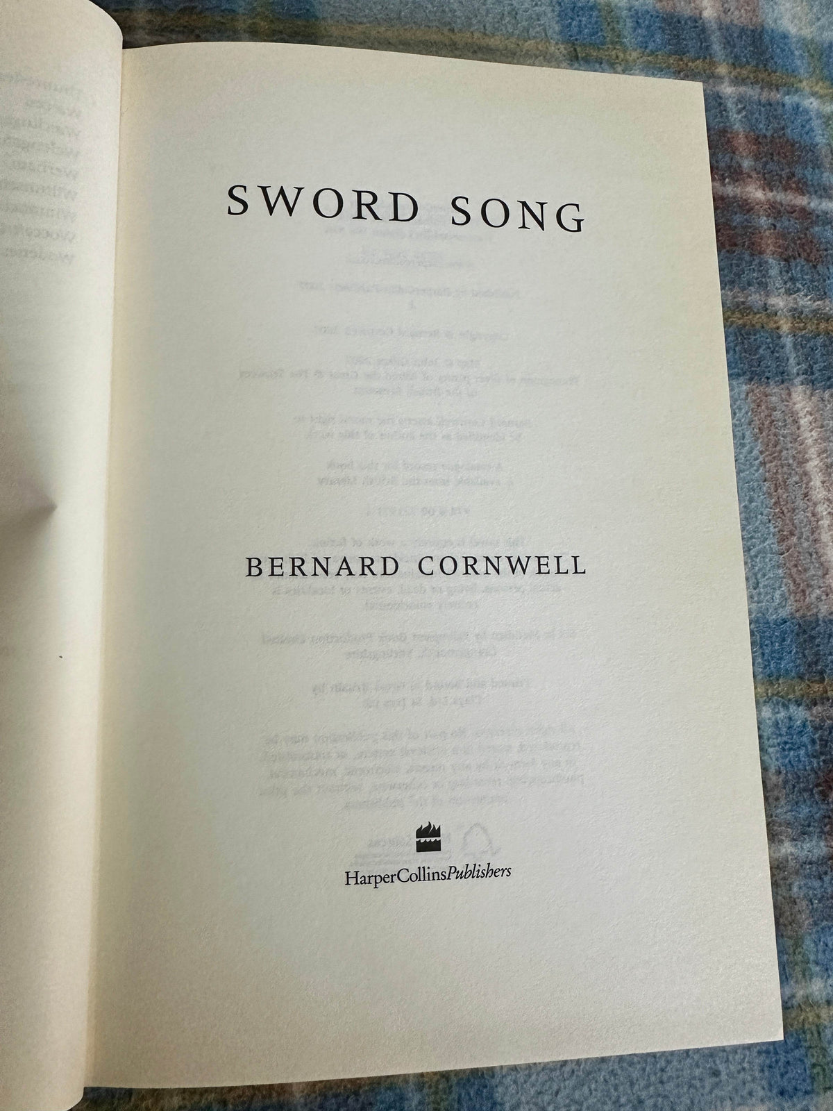2007*1st* Sword Song - Bernard Cornwell(HarperCollins) - Honeyburn Books (UK)