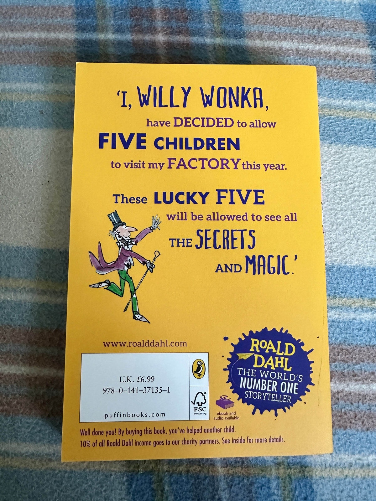 2016 Charlie & The Chocolate Factory- Roald Dahl (Quentin Blake Illust) Puffin Books - Honeyburn Books (UK)