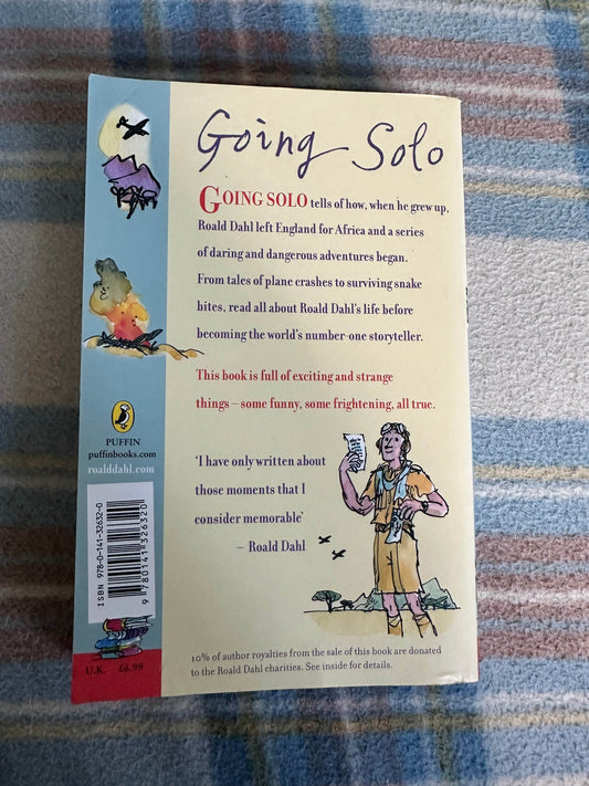 1988 Going Solo - Roald Dahl (Quentin Blake Illust) Puffin - Honeyburn Books (UK)