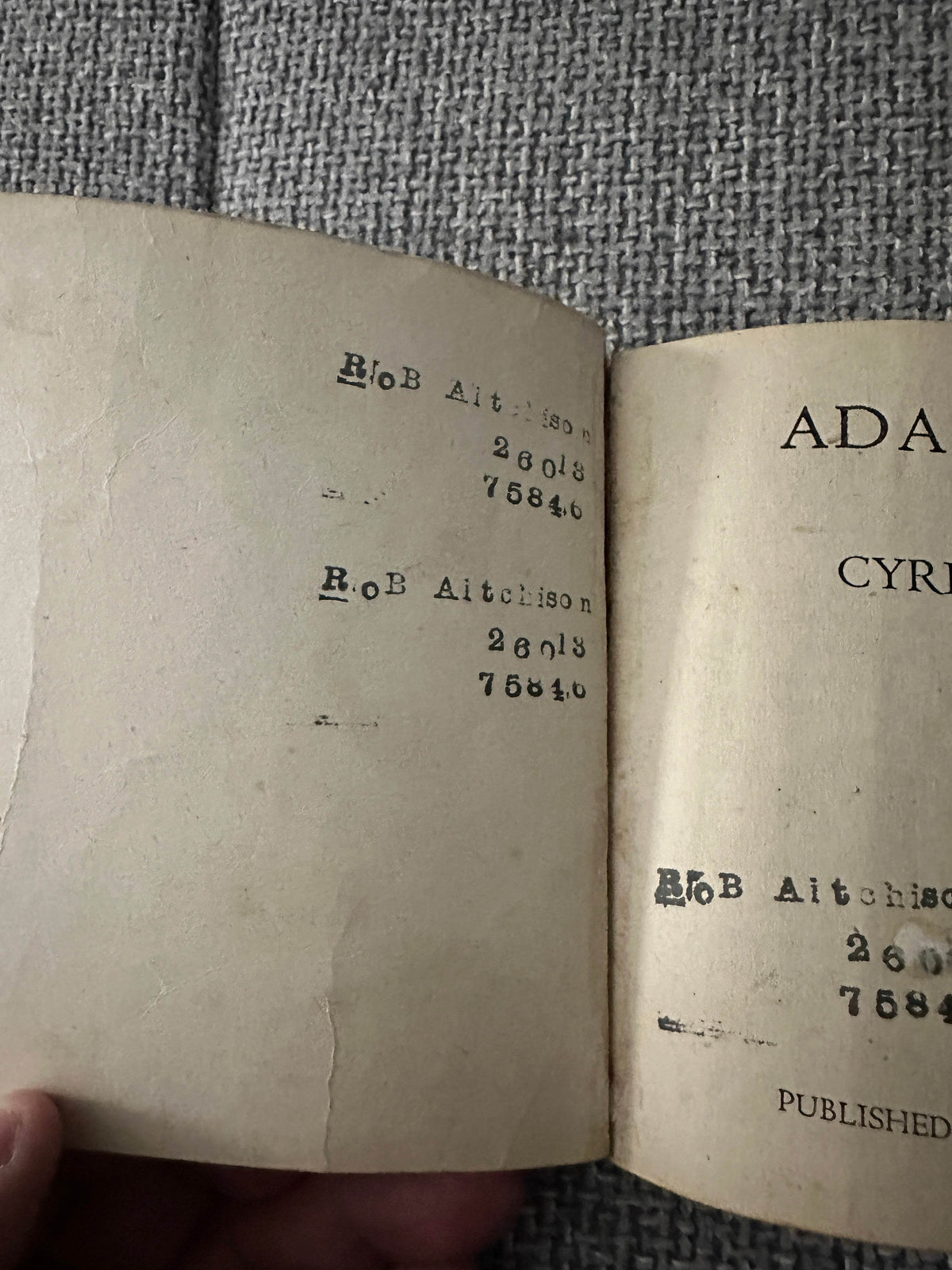 1946 Adam The Gardener - Cyril Cowell(Sunday Express) - Honeyburn Books (UK)