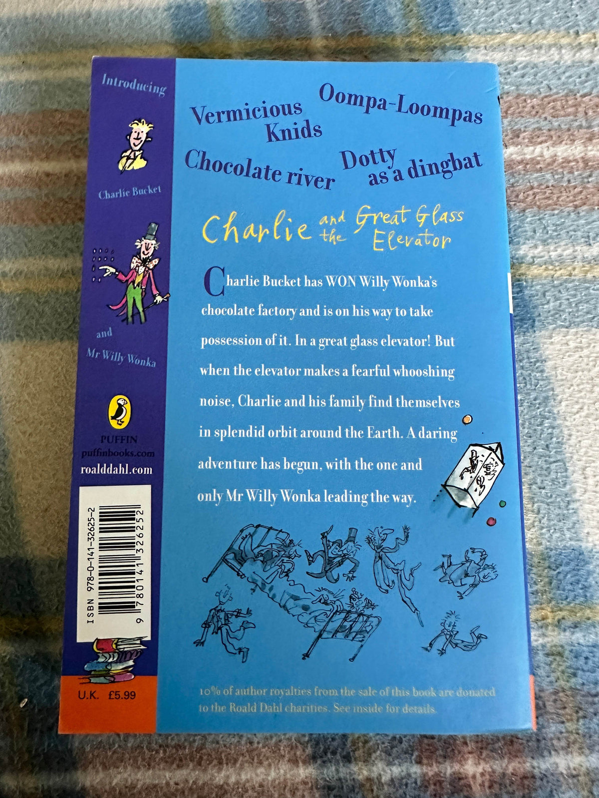 1995 Charlie & The Glass Elevator - Roald Dahl(Quentin Blake Illust) Puffin - Honeyburn Books (UK)