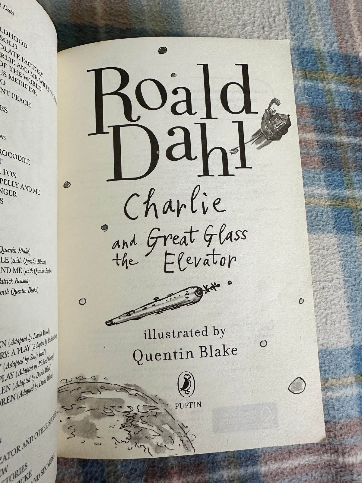 1995 Charlie & The Glass Elevator - Roald Dahl(Quentin Blake Illust) Puffin - Honeyburn Books (UK)