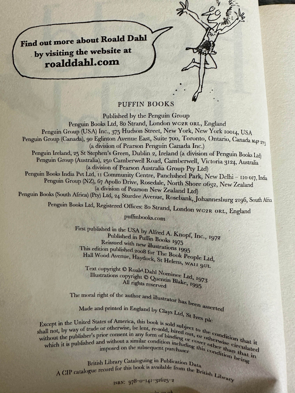 1995 Charlie & The Glass Elevator - Roald Dahl(Quentin Blake Illust) Puffin - Honeyburn Books (UK)