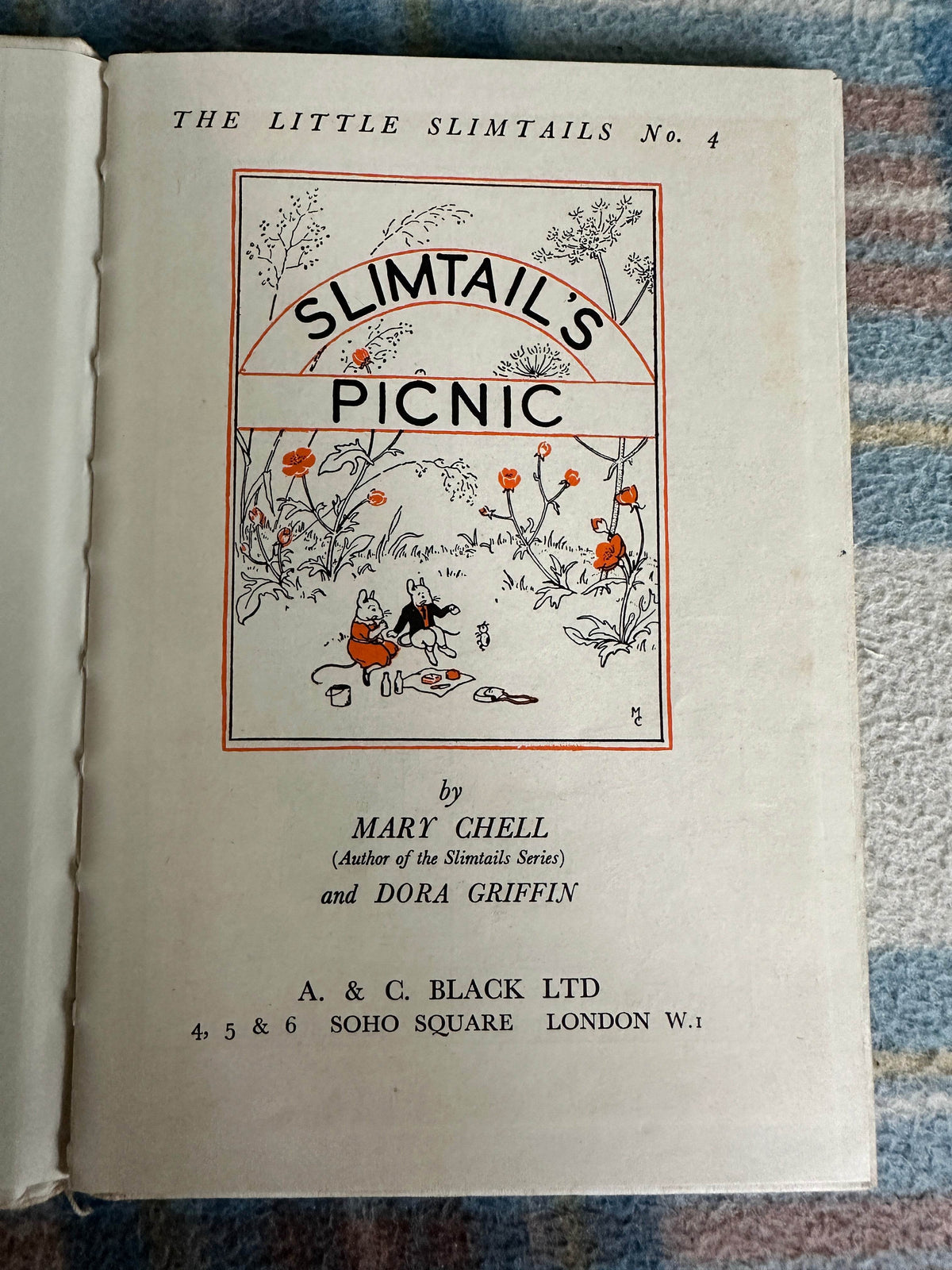 1961 Slimtail’s Picnic(Little Slimtails No4)Mary Chell & Dora Griffin (A. & C. Black Publishers) - Honeyburn Books (UK)