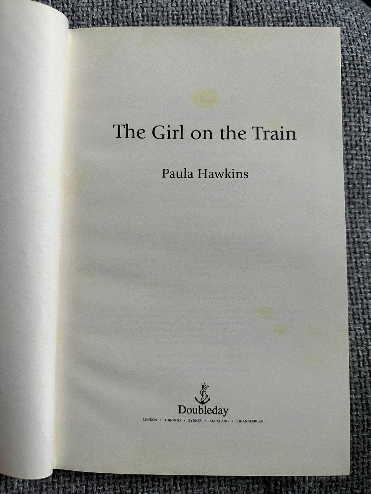 2015 The Girl On The Train - Paula Hawkins(Doubleday) - Honeyburn Books (UK)