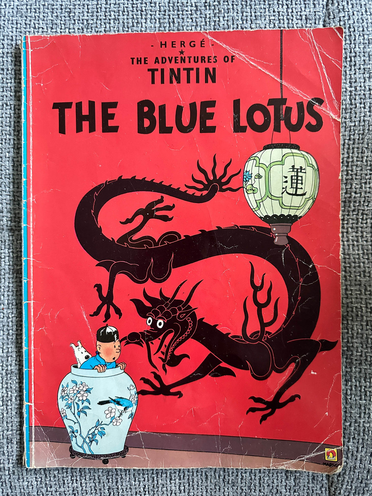 1984 The Blue Lotus(Tintin)- Hergé (A Magnet Book) - Honeyburn Books (UK)
