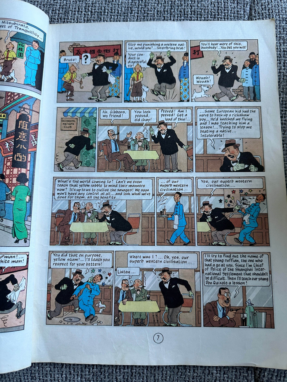 1984 The Blue Lotus(Tintin)- Hergé (A Magnet Book) - Honeyburn Books (UK)