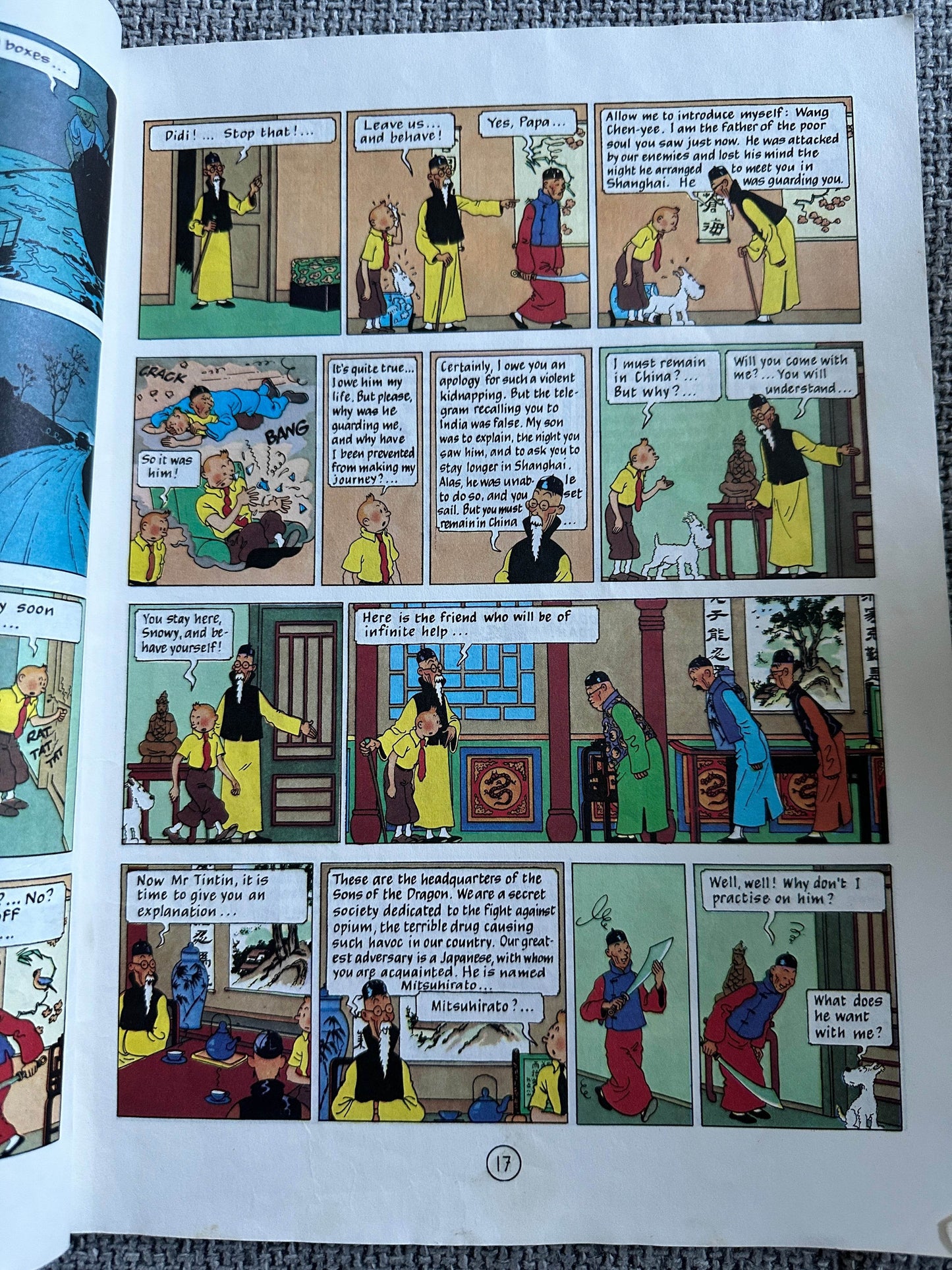 1984 The Blue Lotus(Tintin)- Hergé (A Magnet Book) - Honeyburn Books (UK)