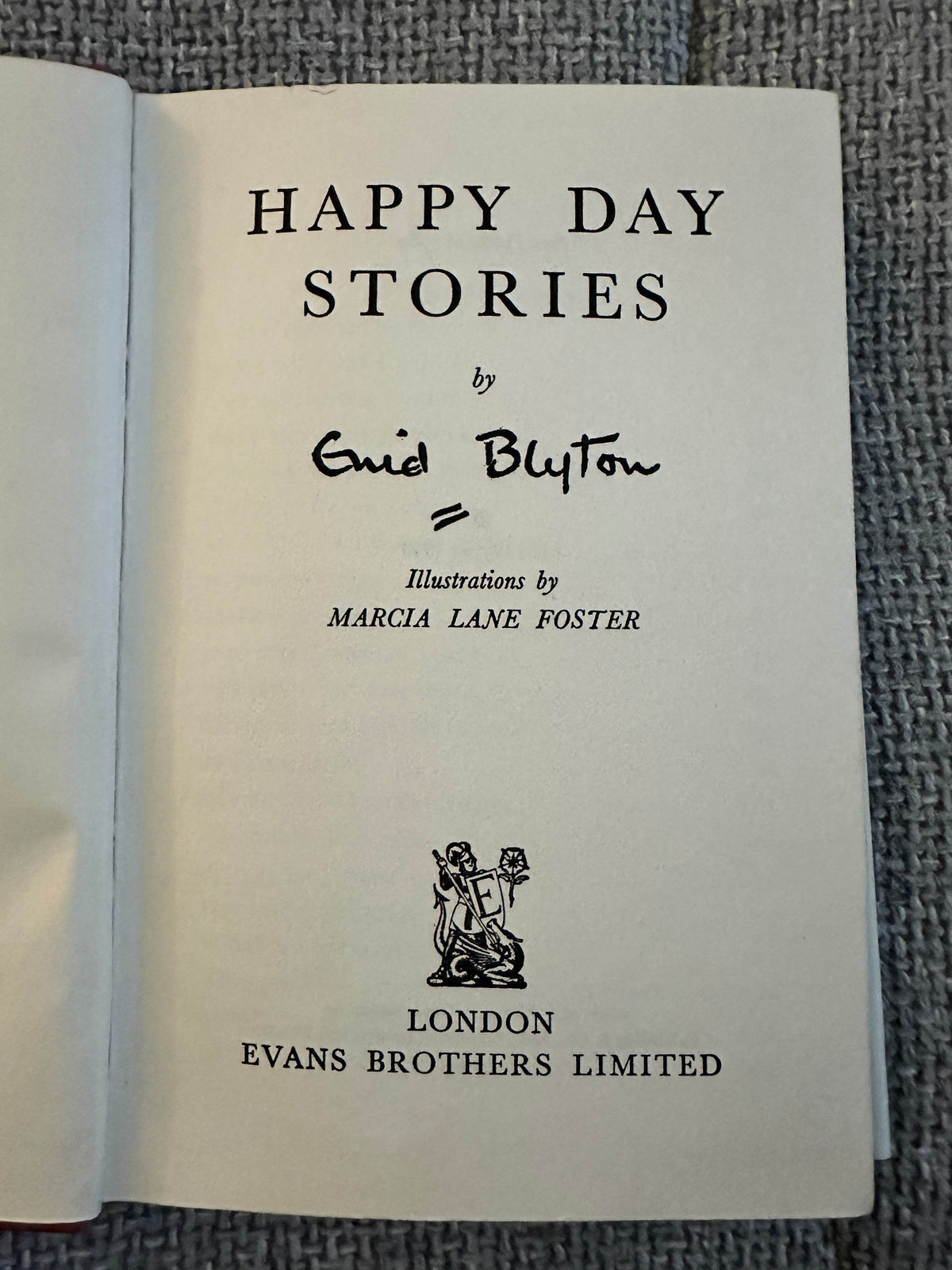 1960*1st* Happy Day Stories - Enid Blyton(Marcia Lane Foster Illust)Evans Brothers - Honeyburn Books (UK)