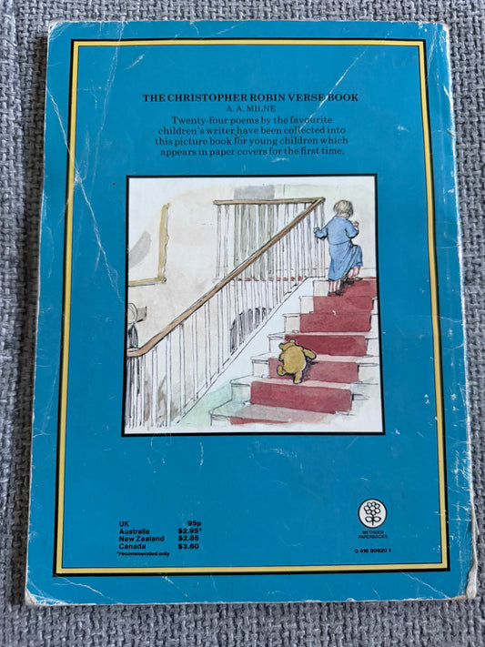 1975 The Christopher Robin Verse Book - A. A. Milne (E. H. Shepard full colour illustration) Methuen
