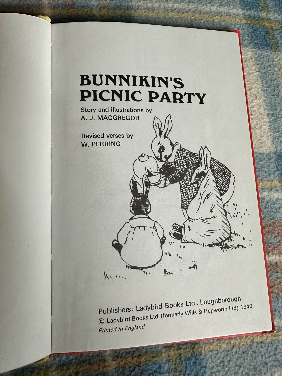 1979’s Bunnykin’s Picnic Party(Series 401) A.J. MacGregor & W. Perring(Ladybird Books Ltd) - Honeyburn Books (UK)
