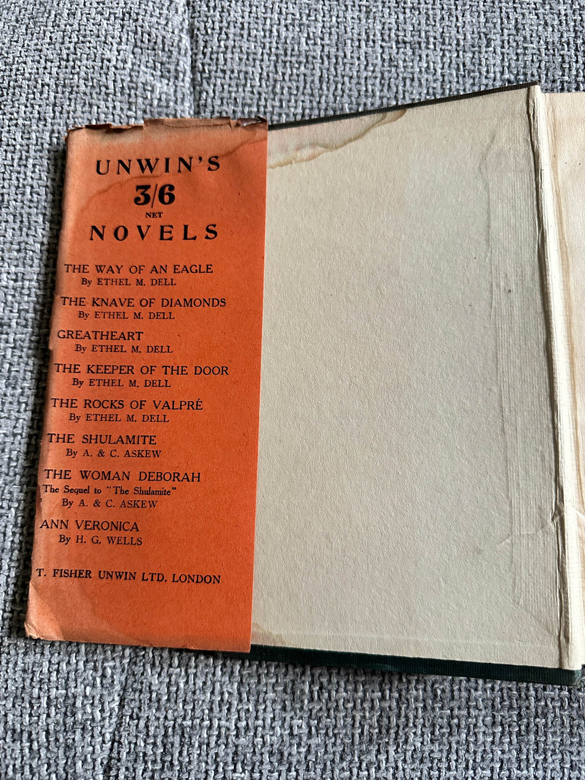 1920 Boon, The Mind Of The Race, The Wild Asses Of The Devil & The Last Trump - H. G. Wells(T. Fisher Unwin Ltd) - Honeyburn Books (UK)