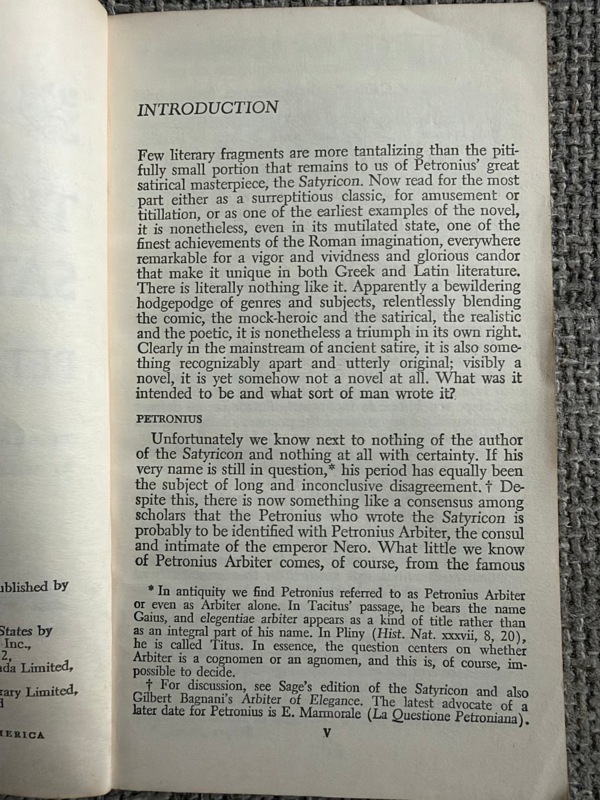 1964 Petronius The Satyricon - William Arrowsmith (Mentor Classic)