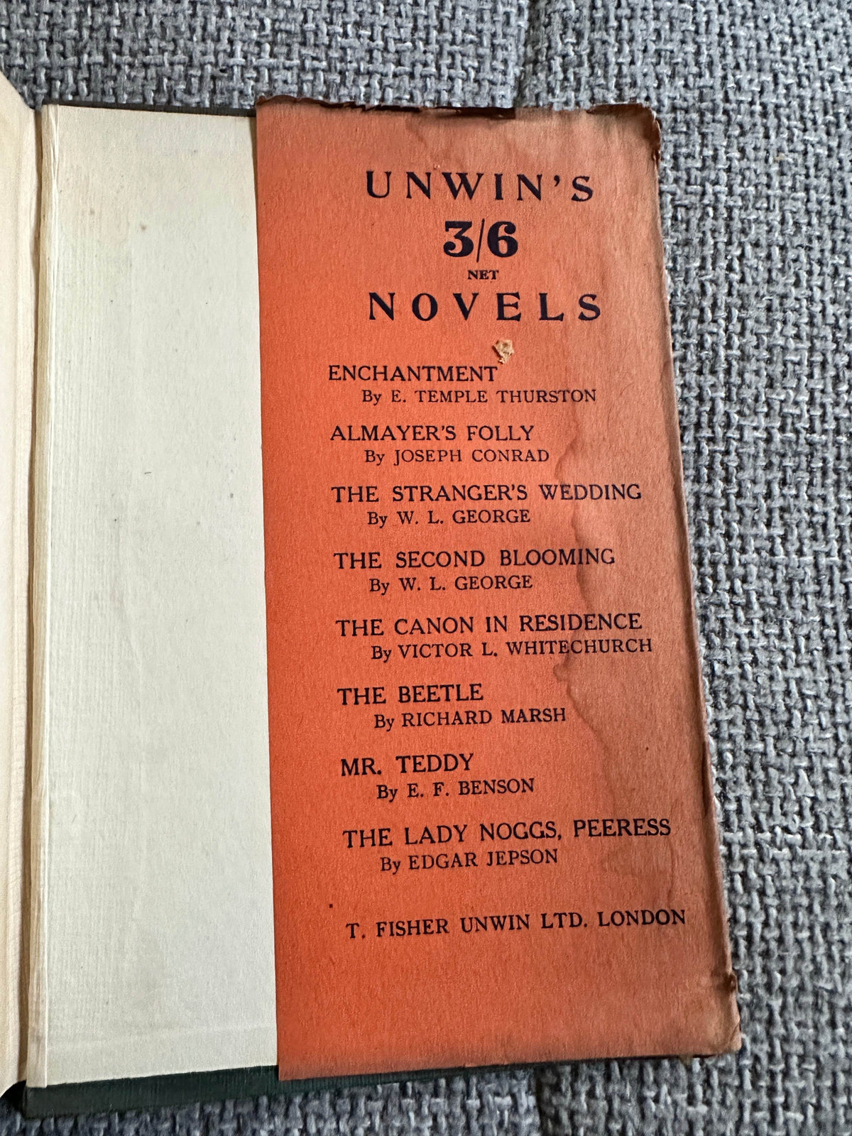 1920 Boon, The Mind Of The Race, The Wild Asses Of The Devil & The Last Trump - H. G. Wells(T. Fisher Unwin Ltd) - Honeyburn Books (UK)