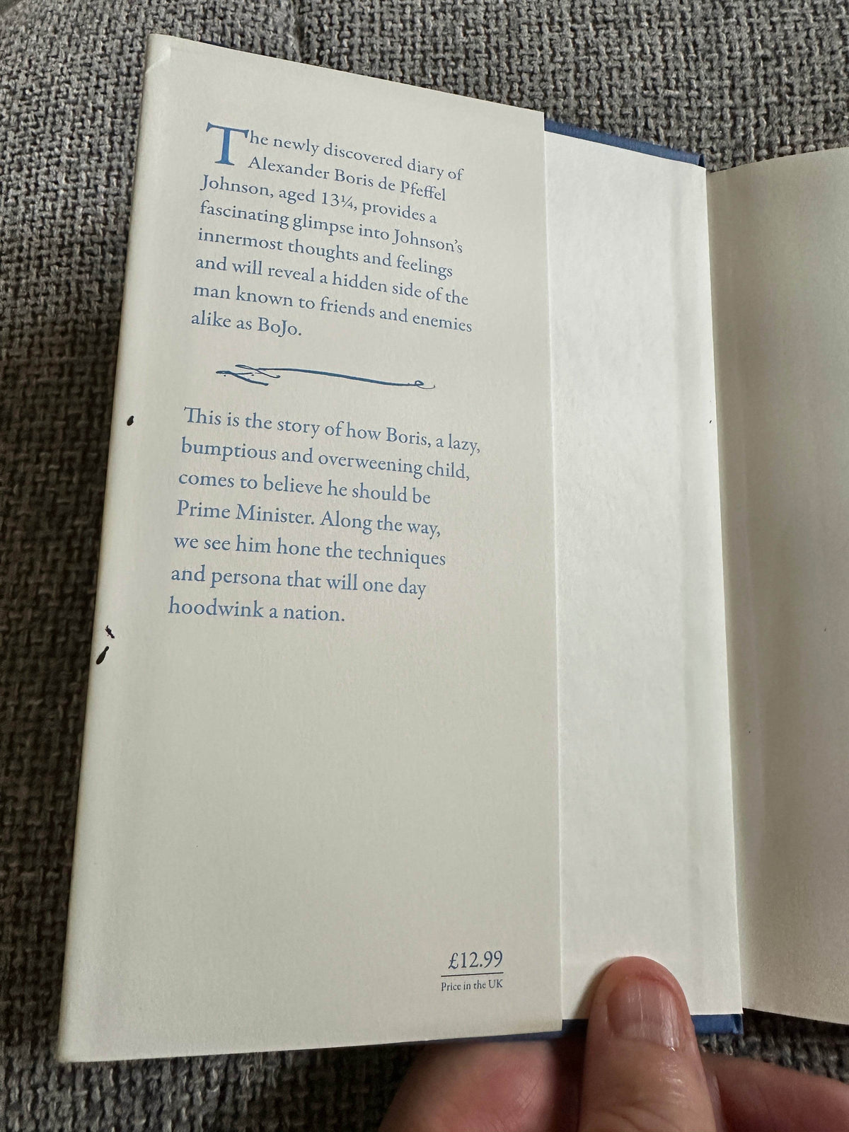2019 The Unofficial Secret Diary Of Boris Johnson- Lucien Young(Quercus) - Honeyburn Books (UK)