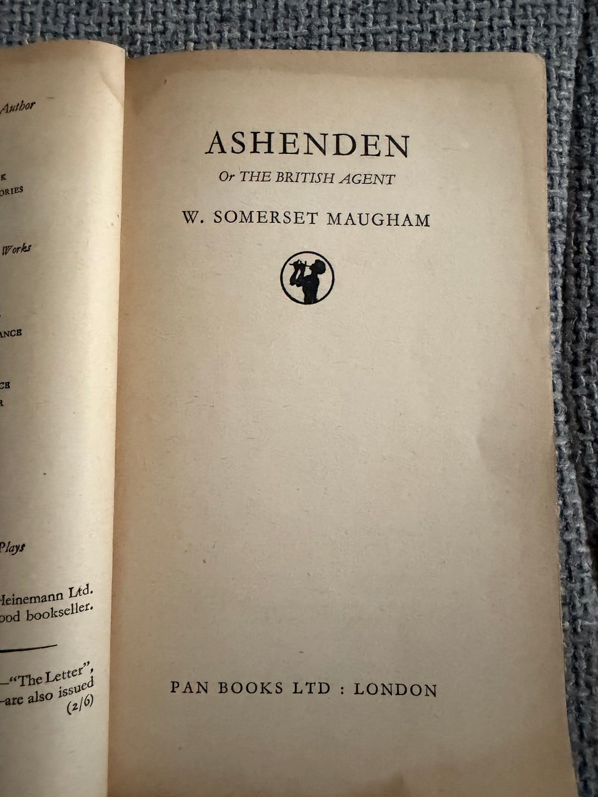 1952*1st* Ashenden or The British Spy - W. Somerset Maugham (Pan Books)
