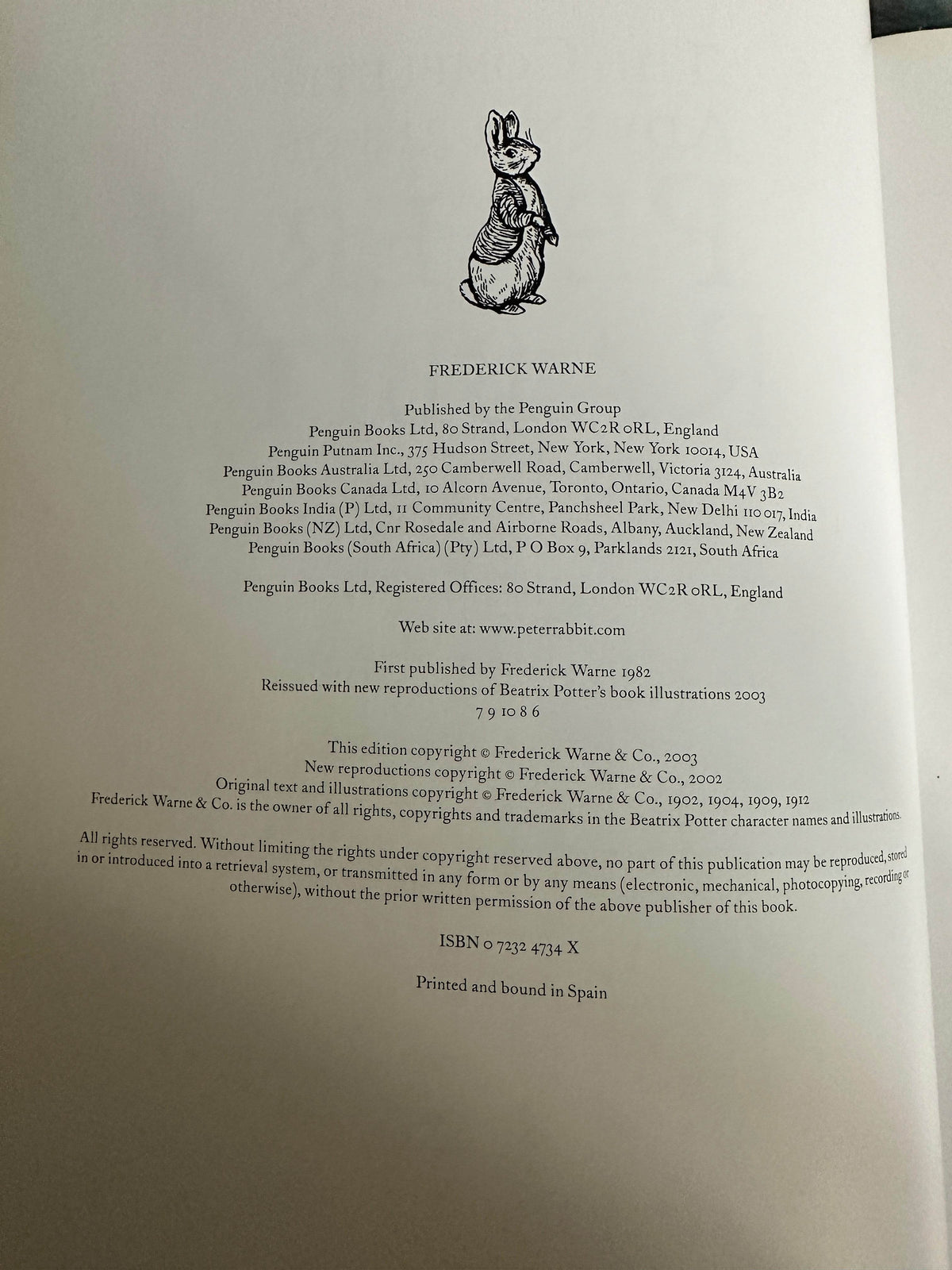 2003 The Complete Adventures Of Peter Rabbit - Beatrix Potter(Frederick Warne & Co Ltd) - Honeyburn Books (UK)