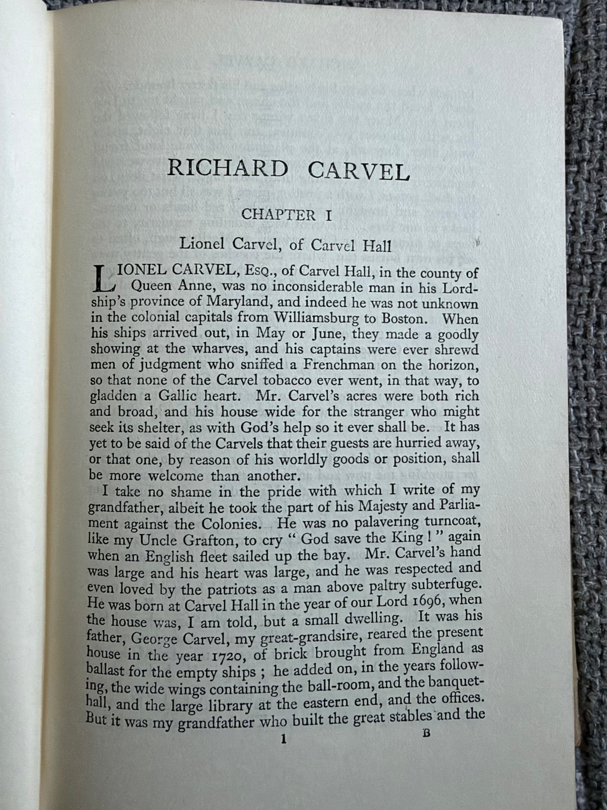 1935 Richard Carvel - Winston Churchill (MacMillan & Co Ltd)