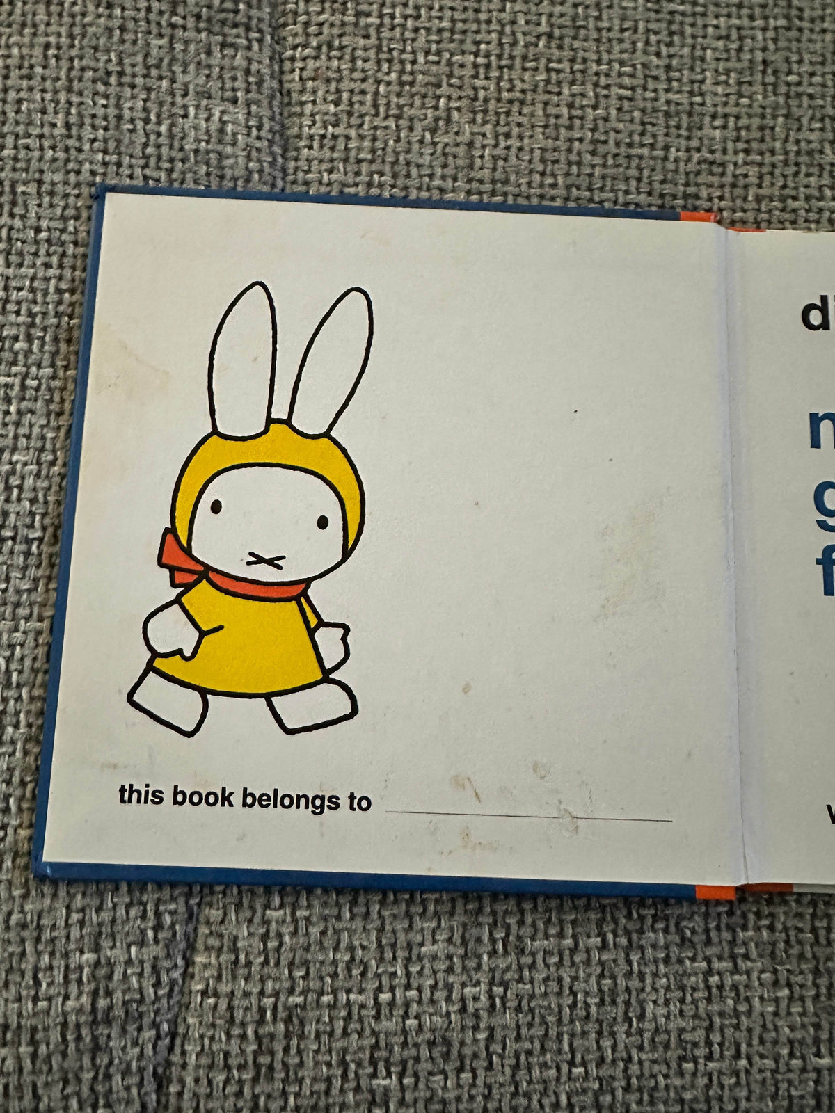 1996 Miffy Goes Flying - Dick Bruna(World International) - Honeyburn Books (UK)