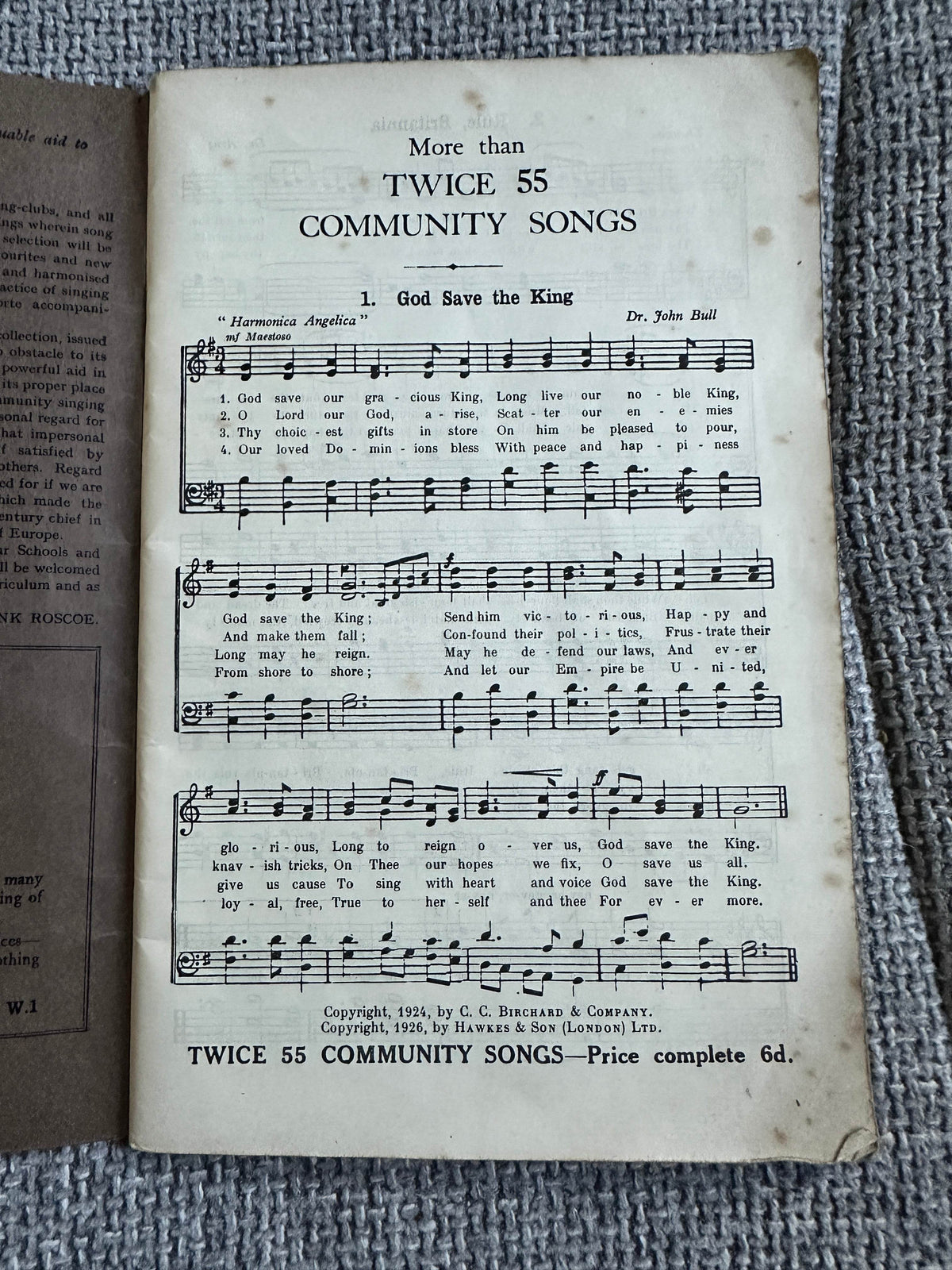 1930’s Twice 55 Community Songs - Hawkes & Son Ltd - Honeyburn Books (UK)