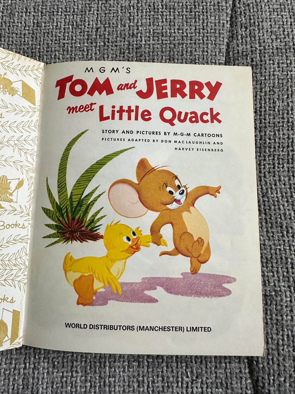 1973 Tom & Jerry Meet Little Quack (Little Golden Book) - Honeyburn Books (UK)