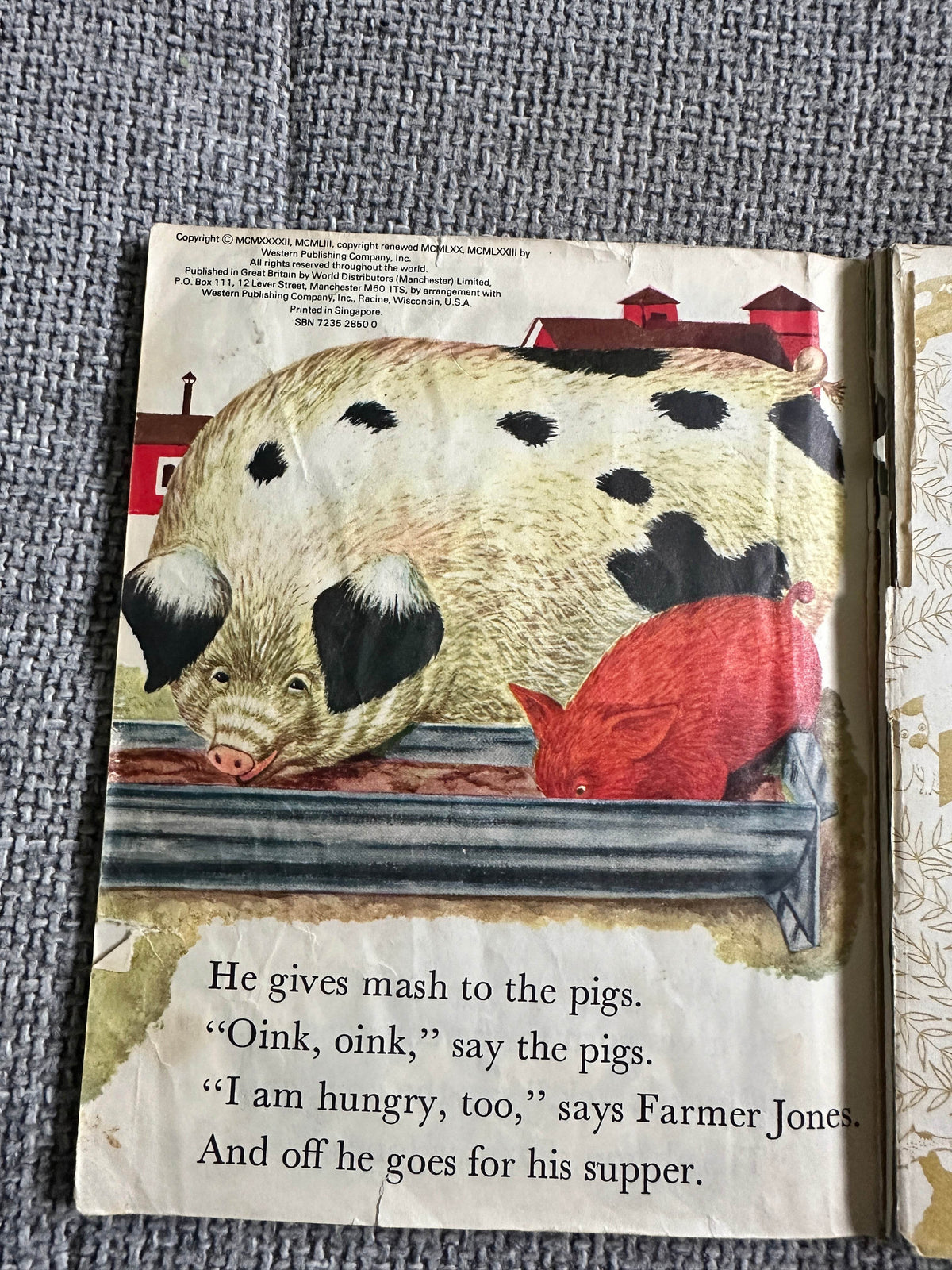 1973 The Animals Of Farmer Jones(Little Golden Book) World Distributors - Honeyburn Books (UK)