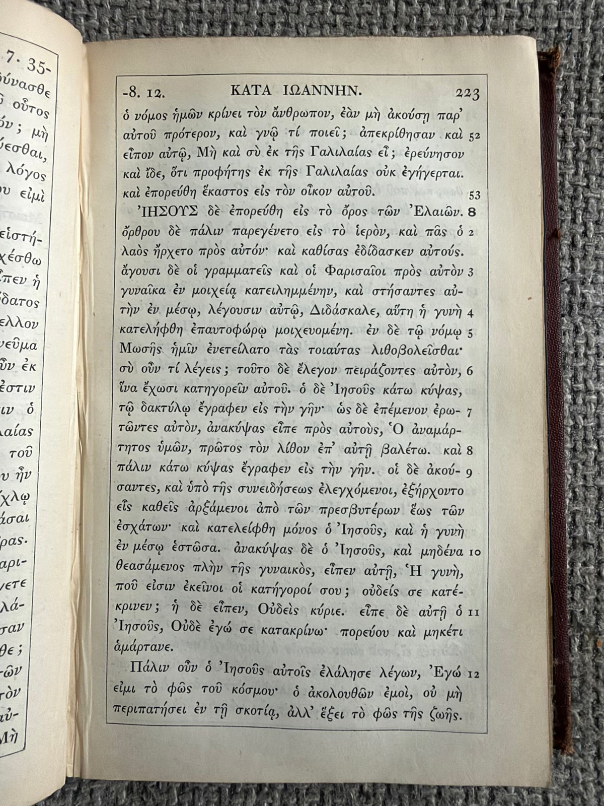 1877 Novum Testamentum Grece (New Testament in Greek) Clarendon