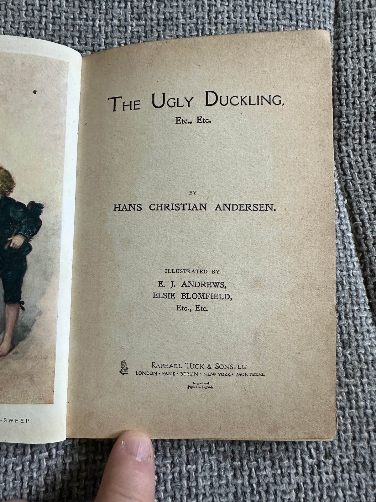 1912c The Ugly Duckling etc etc - Hans Christian Andersen(The Gem Fairy Tale Library)Raphael Tuck & Sons Ltd. - Honeyburn Books (UK)