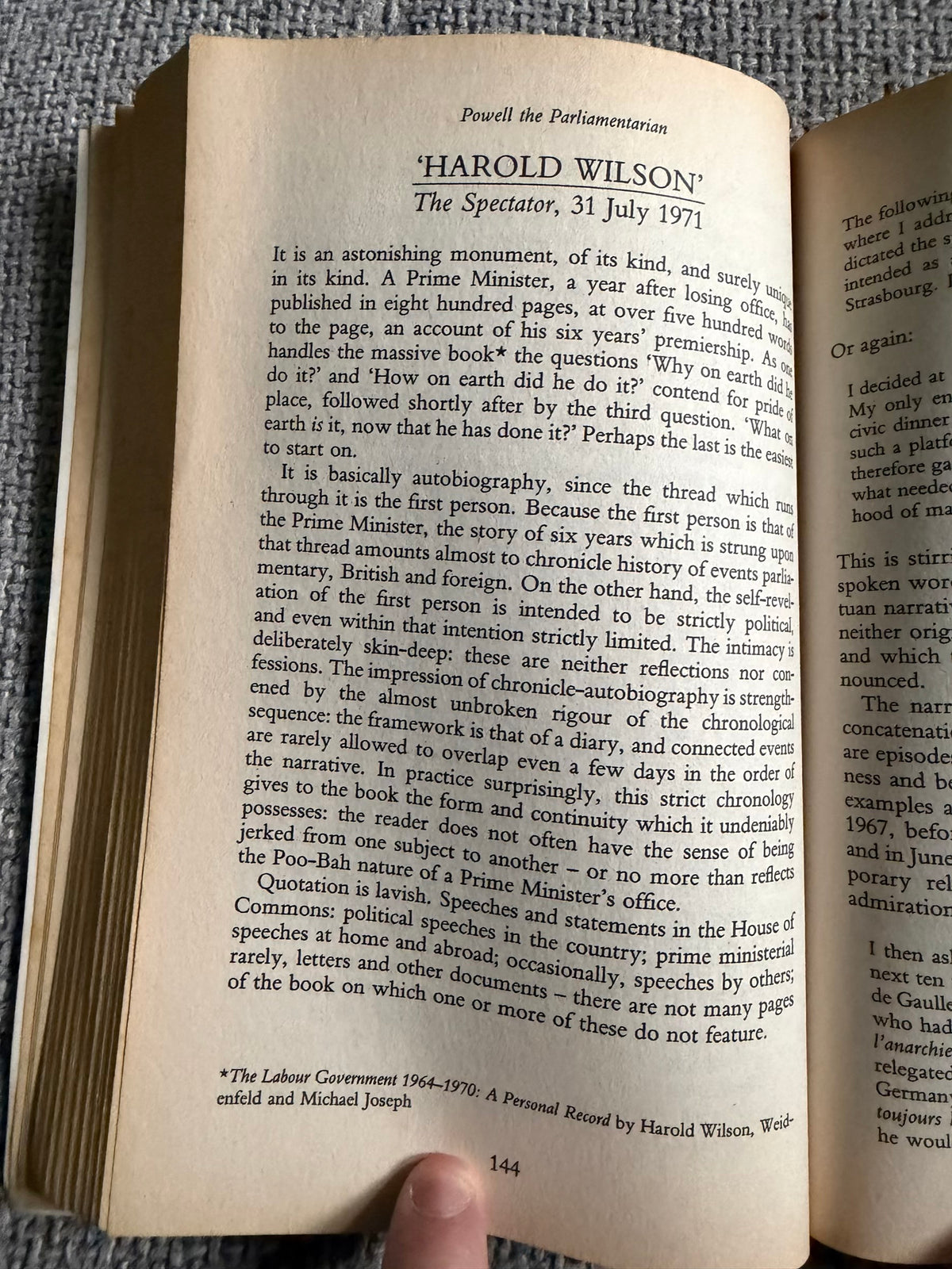 1992 Reflections Selected Writings & Speeches of Enoch Powell edited by Rex Collings (Bellew Publishing)
