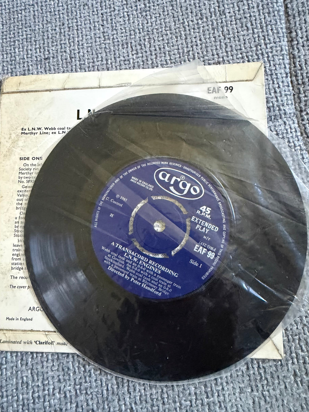 1965 L. N. W. Engines (Argo Transacord) Record