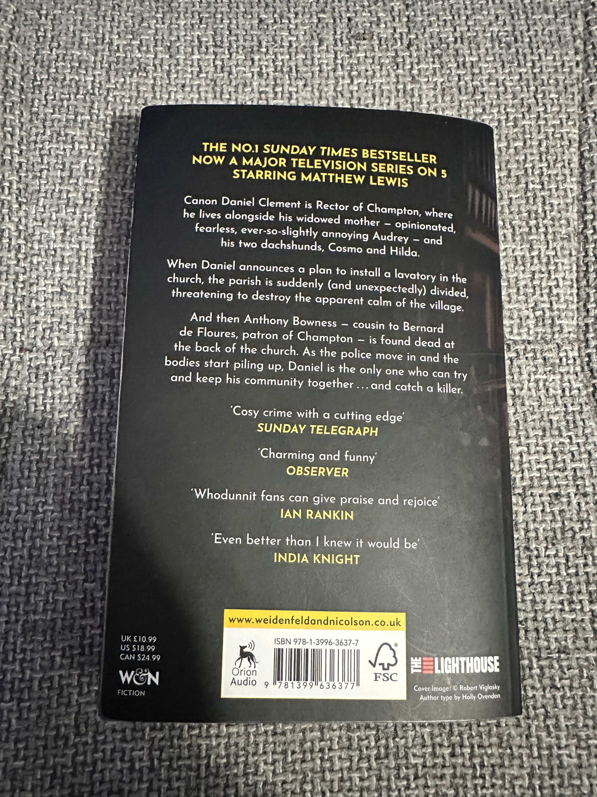 2025 Murder Before Evensong - Reverend Richard Coles (Weidenfeld & Nicolson) First paperback issue