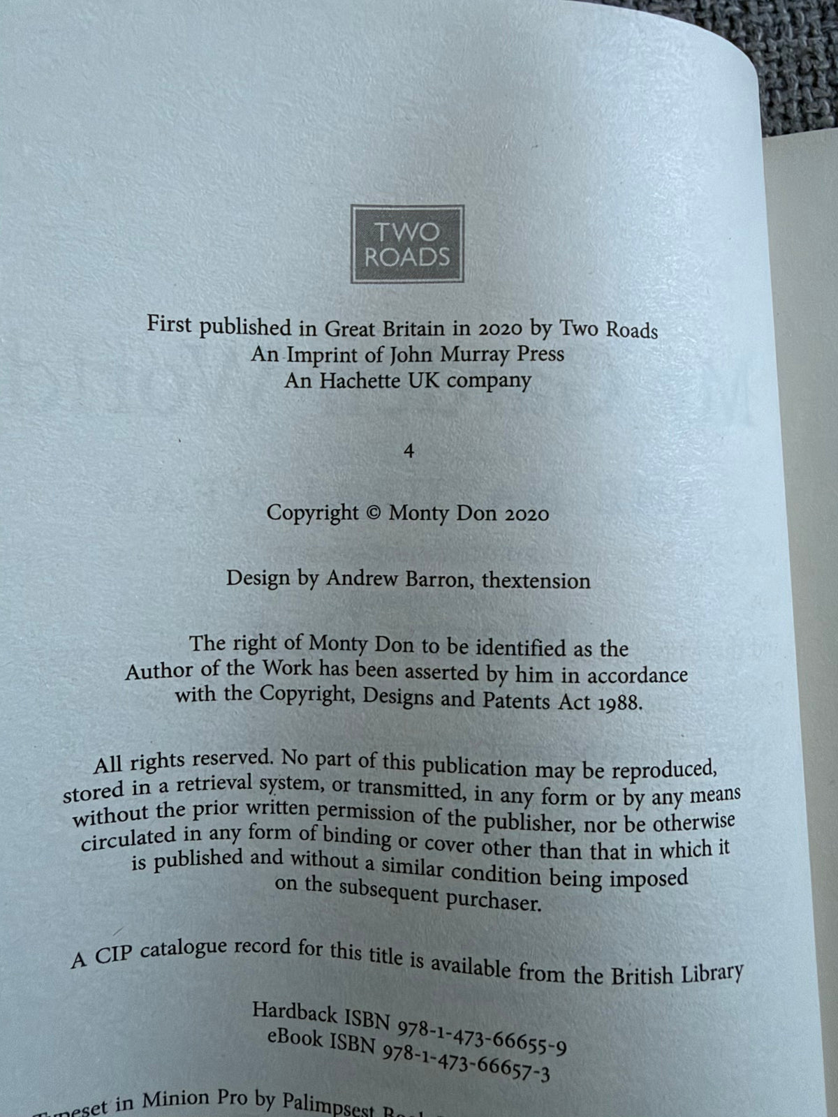 2020 My Garden World (The Natural Year) Monty Don (Two Roads Publishers)