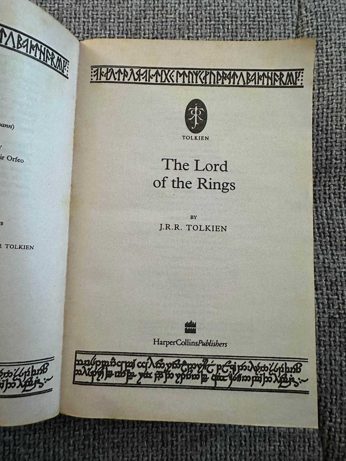 2001 Lord Of The Rings(Complete) J. R. R. Tolkien(With maps) HarperCollins Paperback - Honeyburn Books (UK)