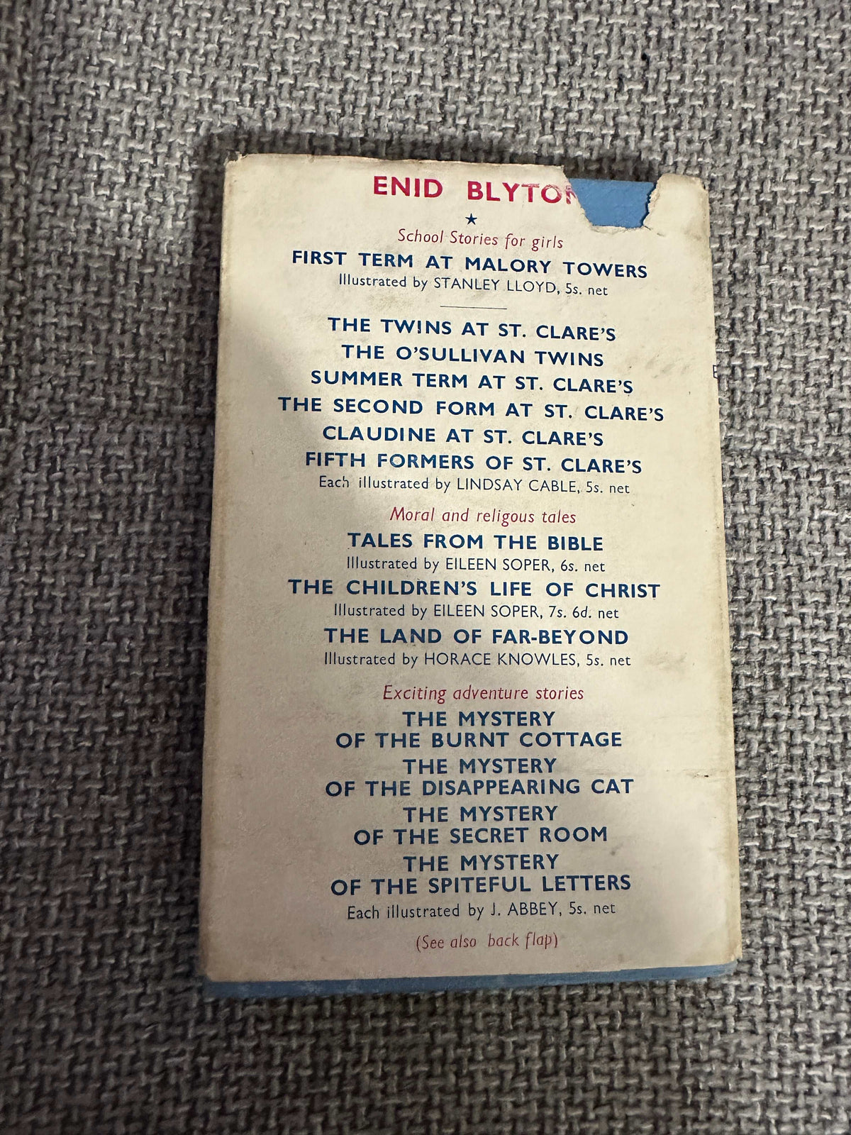 1947 Five Minute Tales - Enid Blyton (Methuen) George S. Dixon jacket design