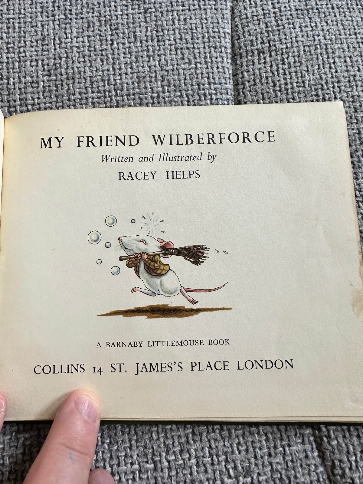 1947*1st*My Friend Wilberforce(Barnaby Littlemouse Books) Racey Helps(Collins) - Honeyburn Books (UK)