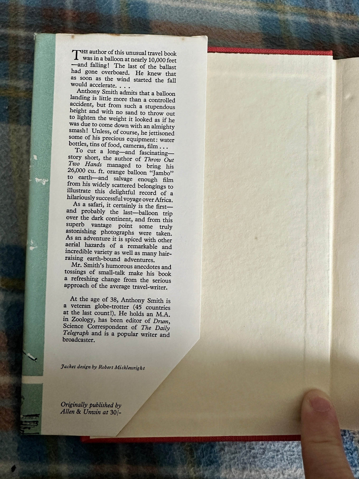1964 Throw Out Two Hands - Anthony Smith (Companion Book Club) - Honeyburn Books (UK)