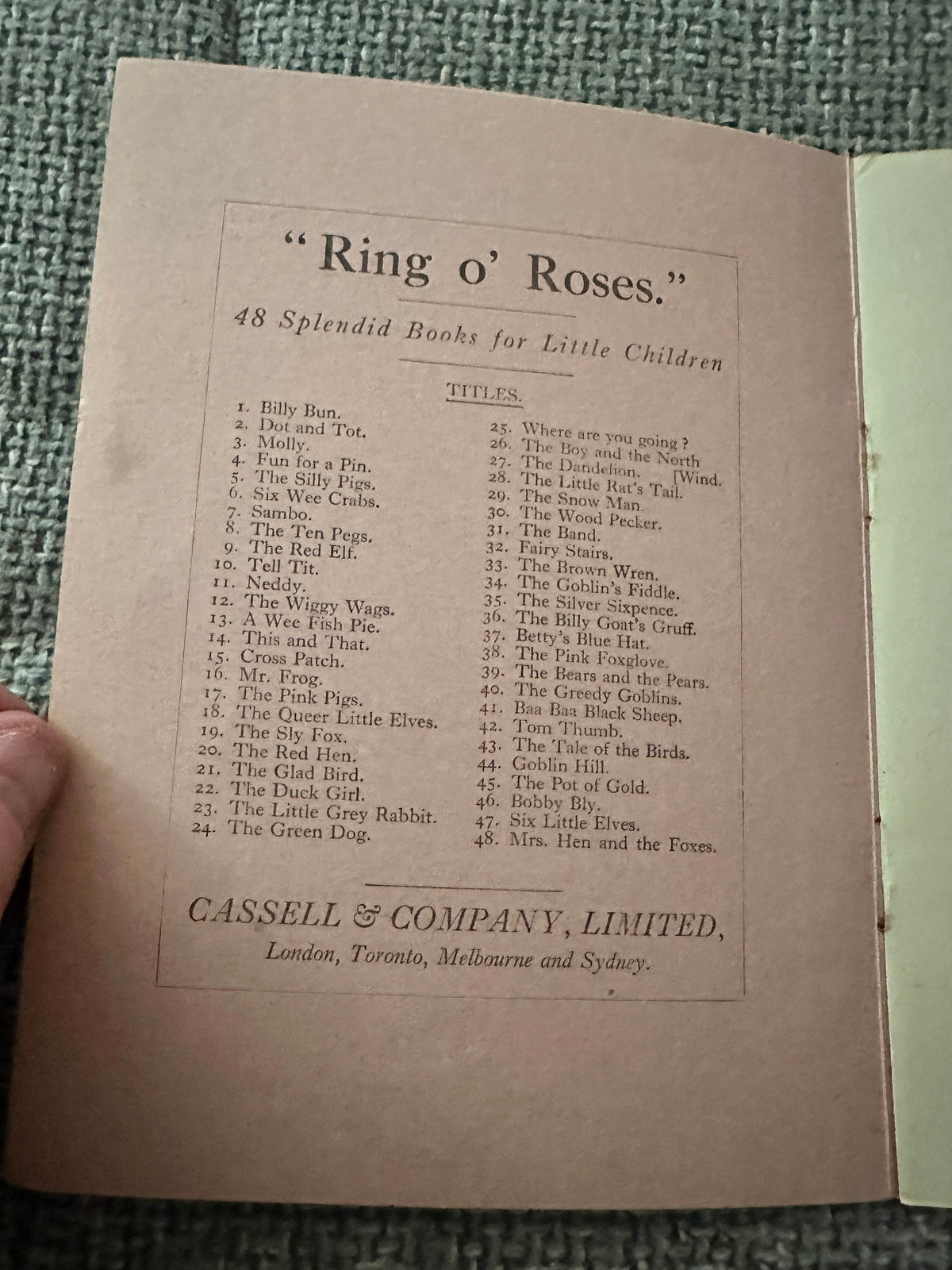1927 Ring-O-Roses Series No.36 - The Billy Goats Gruff (Cassell & Co Ltd) - Honeyburn Books (UK)