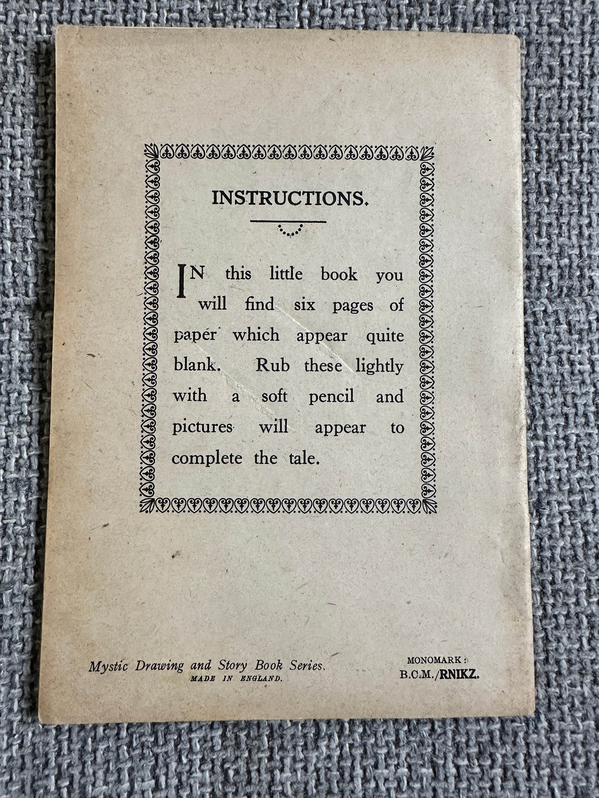 1940’s Mystic Drawing Book(No.48) Monomark B. C. M. / RNIKZ - Honeyburn Books (UK)